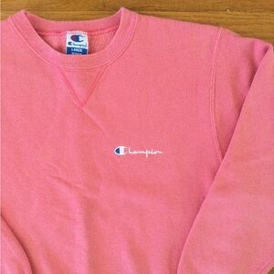 Champion crew sweatshirt, coral, size L